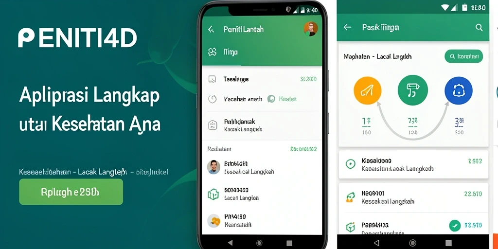Tampilan antarmuka aplikasi Lacak Langkah PENITI4D yang menarik.